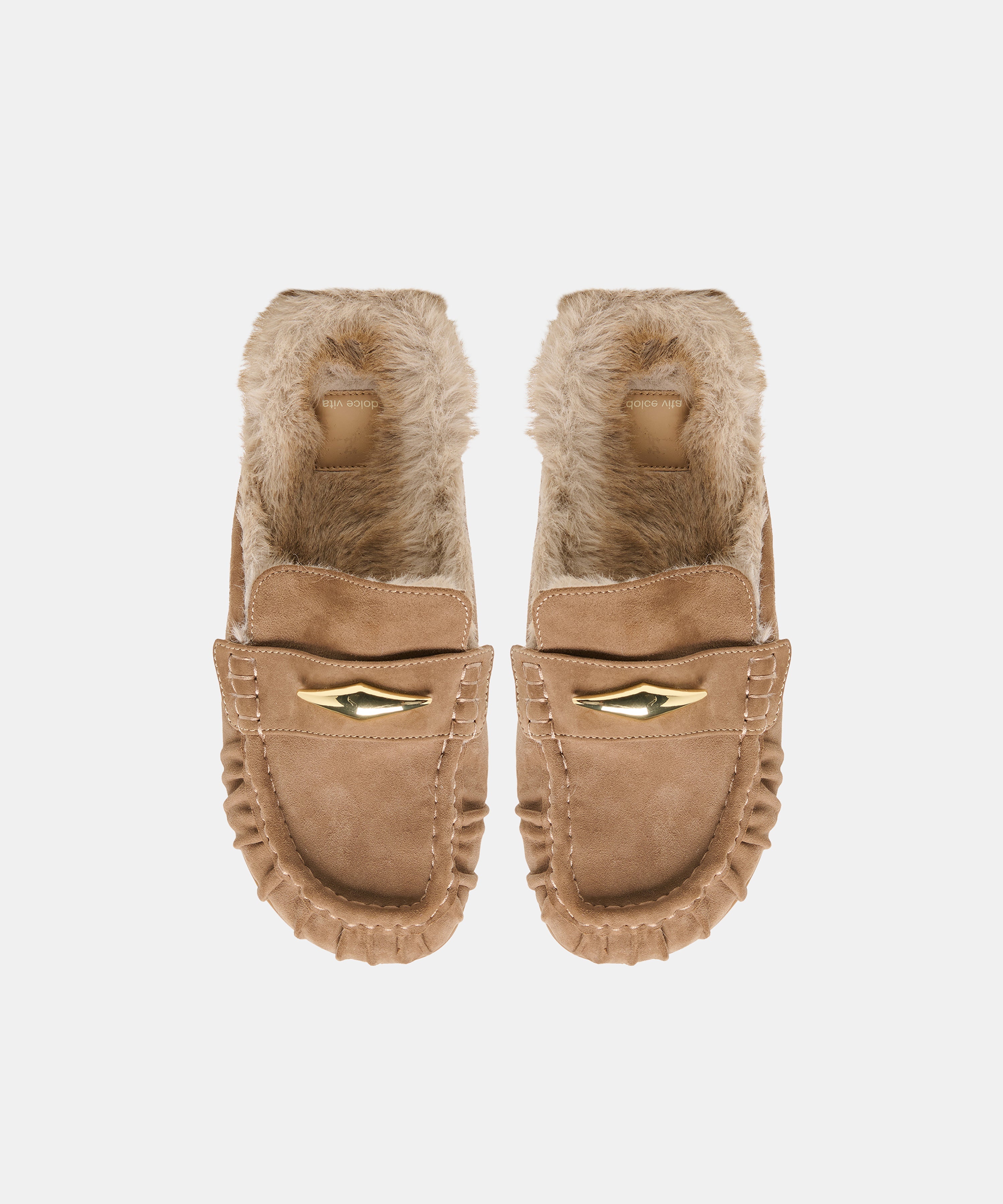 JODERO PLUSH FLATS MUSHROOM SUEDE