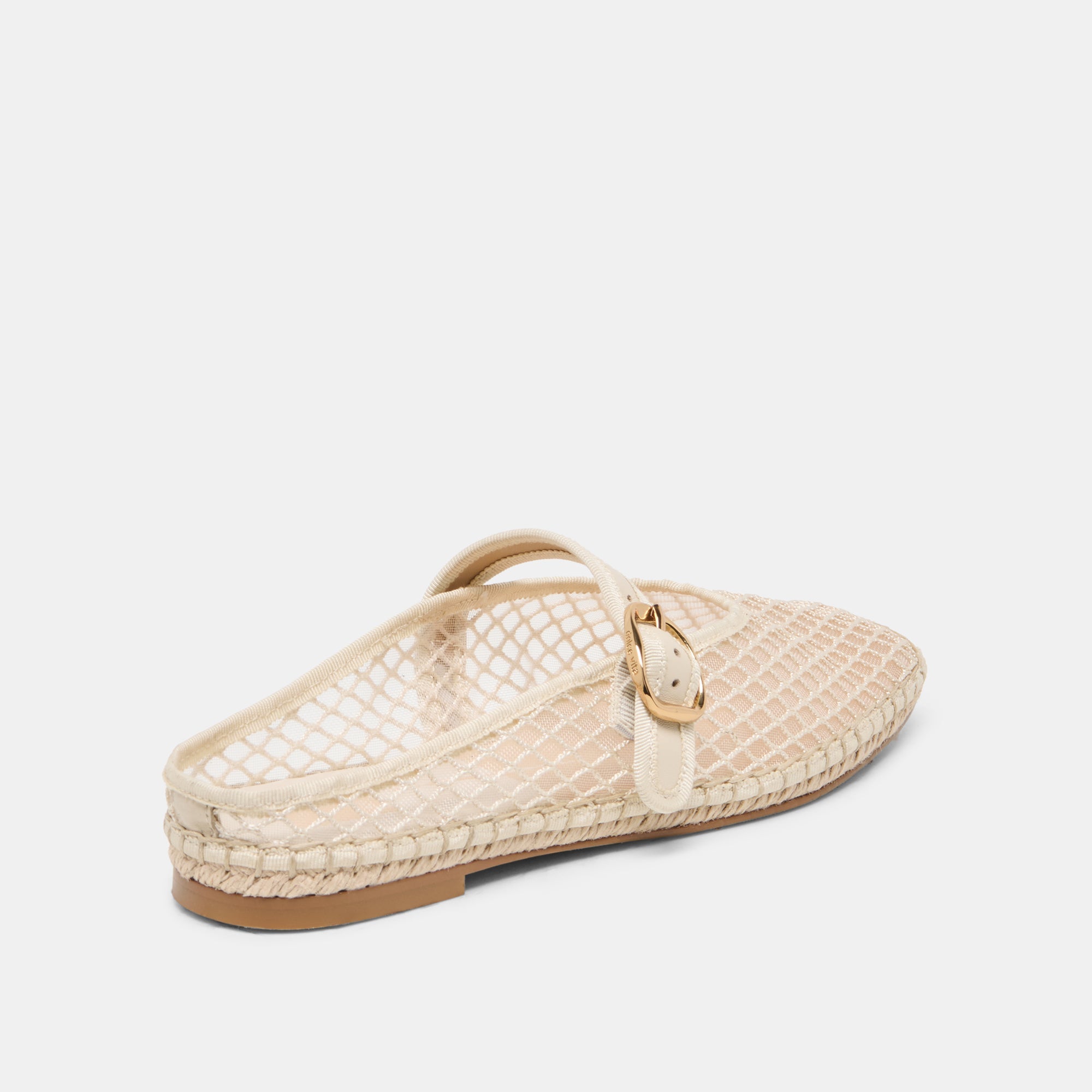 MILIE FLATS ECRU WOVEN MESH