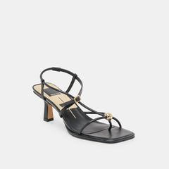 MYLEE HEELS BLACK LEATHER