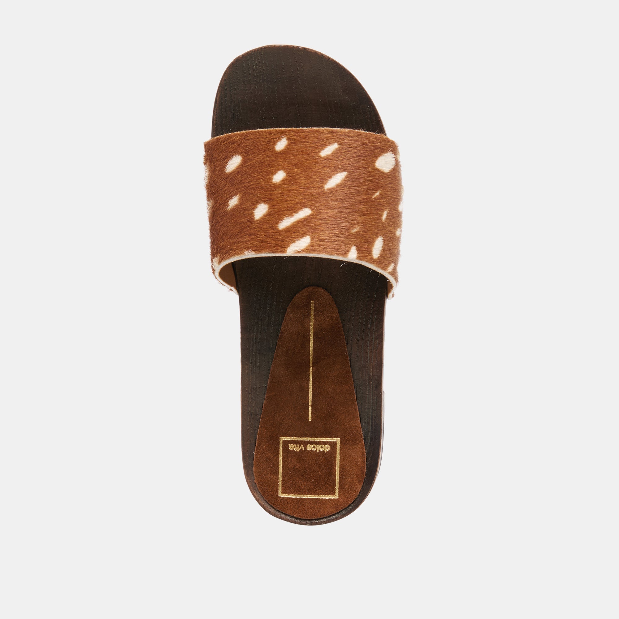 SYMONE SANDALS CHESTNUT CALF HAIR